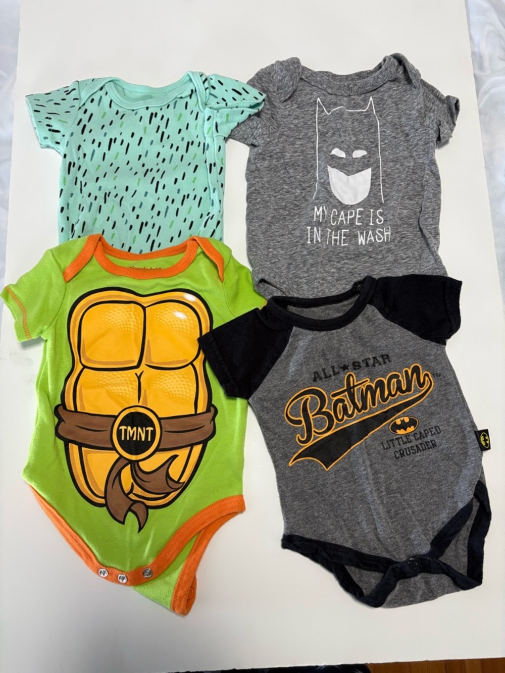 Batman baby onesie lot superhero short sleeve 0-3m